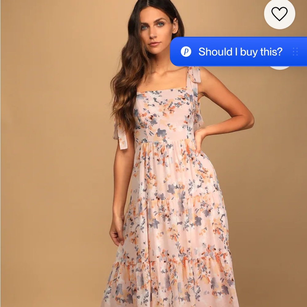 Lulus All Admiration Pink Floral Dress